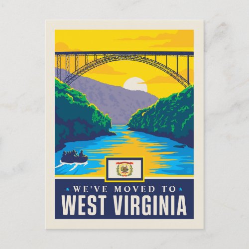 Weve Moved To West Virginia Invitation Postcard