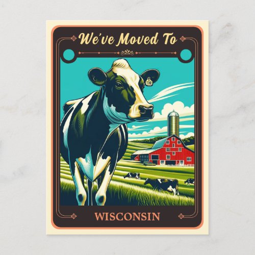 Weve Moved To Wisconsin  Vintage Postcard