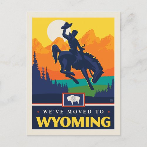Weve Moved To Wyoming Invitation Postcard