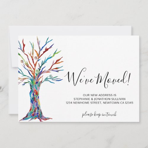 Weve Moved Tree Announcement Card