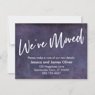 We've Moved Typography Purple Grunge Announcement