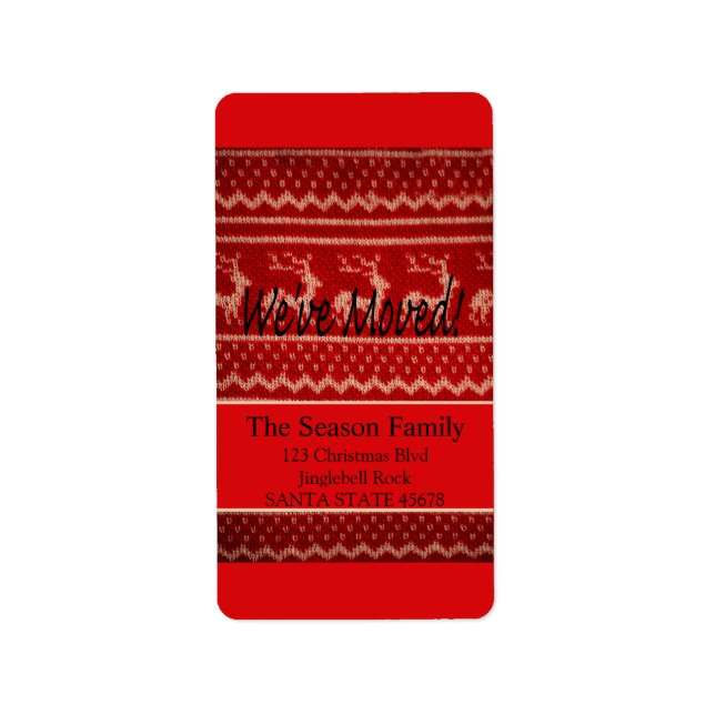 We've Moved!  Ugly Christmas Sweater Label