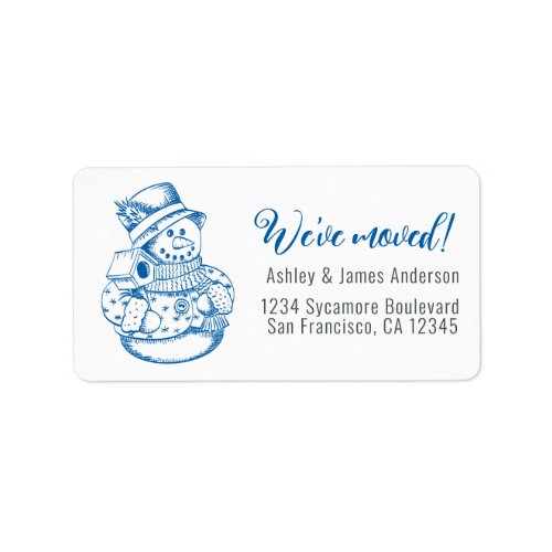 Weve Moved Vintage Christmas Holiday New Address  Label