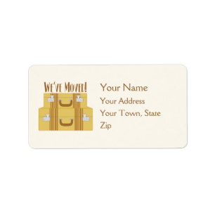We've Moved - Vintage Suitcases Label