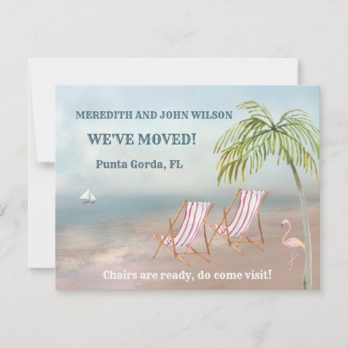 Weve Moved Watercolor Beach Moving Announcement 