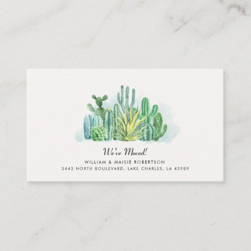 Weve Moved Watercolor Cacti Moving Announcement