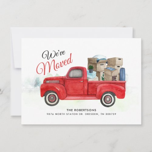 Weve Moved Watercolor Chic Moving Announcement