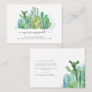 We've Moved Watercolor Moving Announcement