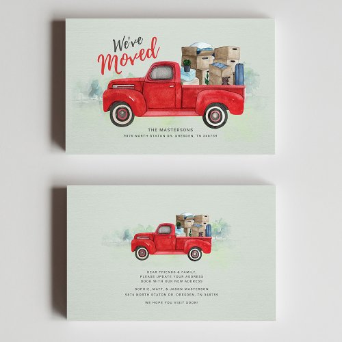 Weve Moved Watercolor Moving Announcement