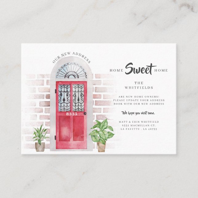 We've Moved Watercolor Moving Announcement (Front)