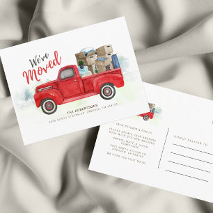 We've Moved Watercolor Moving Announcement Postcard