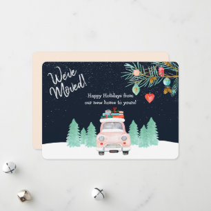 We've Moved We're Moving Christmas New Address Holiday Card