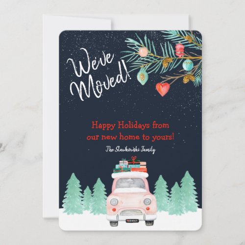 Weve Moved Were Moving Christmas New Address Holiday Card