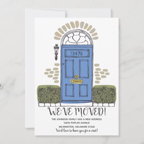 Weve Moved _ Whimsical Door _ New Address Announc Invitation