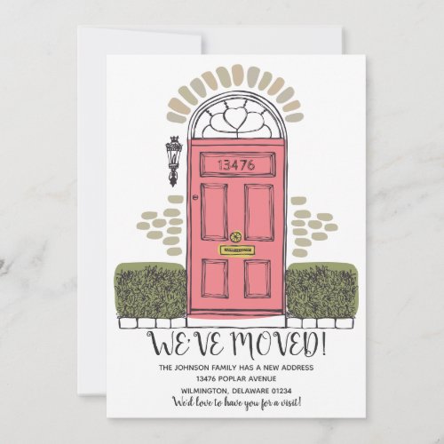 Weve Moved _ Whimsical Door _ New Address Invitation