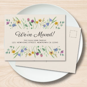 We've Moved Wildflower Moving Announcement Postcard