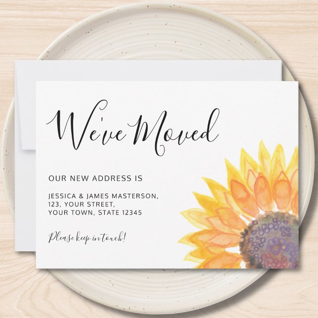 We've Moved Yellow Sunflower Moving  Announcement (Creator Uploaded)