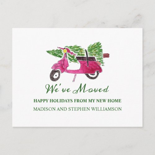 Weve Moving   New Home for the Holidays Postcard