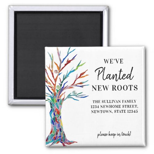 Weve Planted New Roots Family Tree  Announcement Magnet