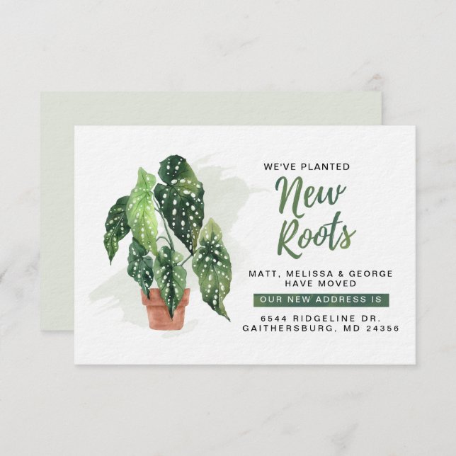 We've Planted New Roots Moving Announcement (Front/Back)