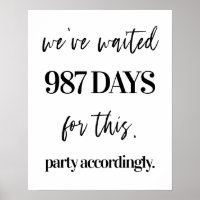 We've Waited Funny Wedding Poster