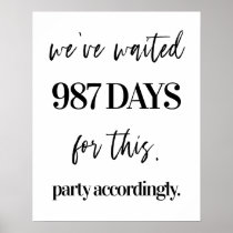 We've Waited Funny Wedding Poster