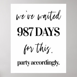 We've Waited Funny Wedding Poster