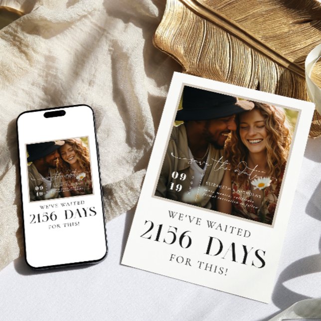 We've Waited | Modern Photo Save the Date (Creator Uploaded)