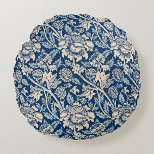 Wey, 1883 by William Morris Round Pillow