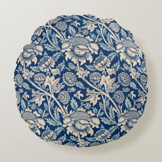 Wey, 1883 by William Morris Round Pillow (Front)