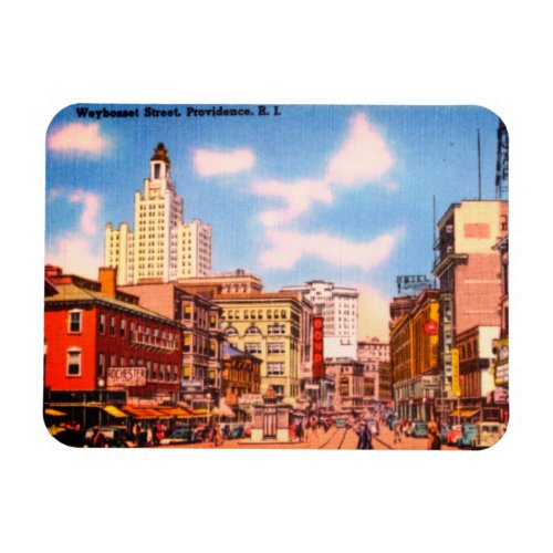 Weybosset Street Providence RI Vintage Photo Magnet