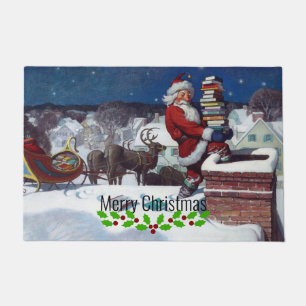 Weyeth - Santa Delivering Books for Christmas Doormat