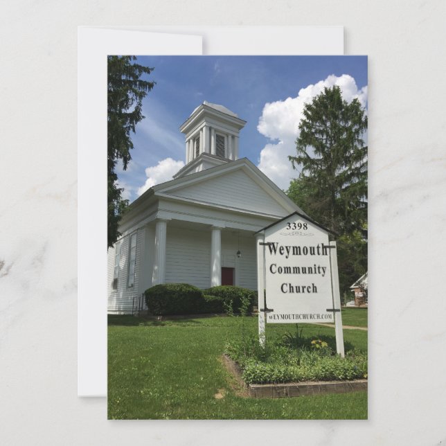 Weymouth Community Church notecards (Front)