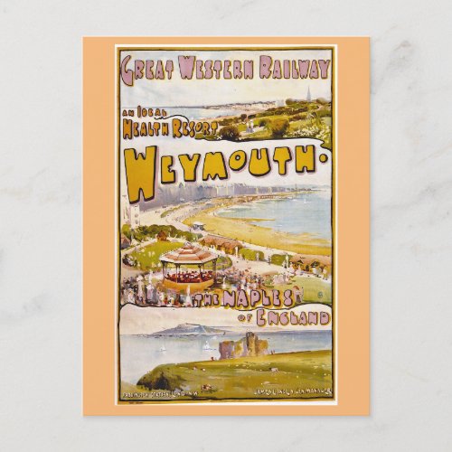 Weymouth Dorset England Train Excursion Postcard