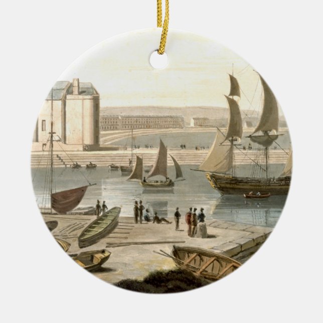 Weymouth Harbour, from 'A Voyage Around Great Brit Ceramic Ornament (Front)