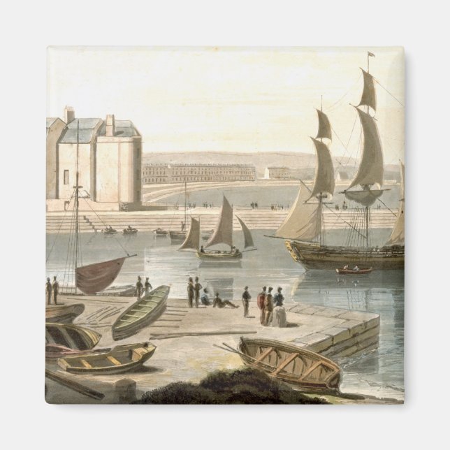 Weymouth Harbour, from 'A Voyage Around Great Brit Magnet (Front)