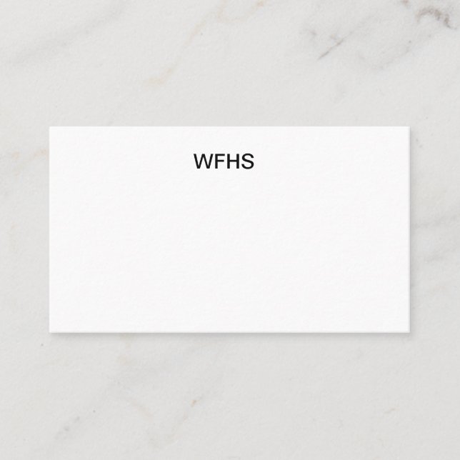 WFHS BUSINESS CARD (Front)