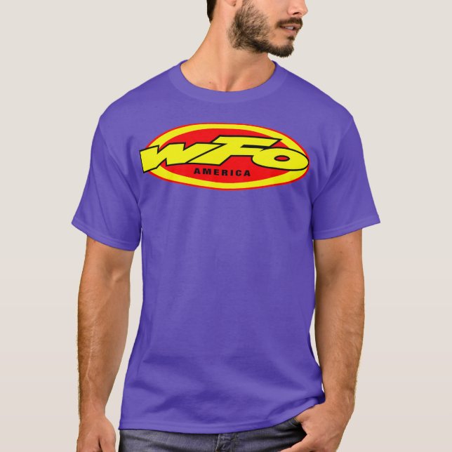 WFO Factory Motocross Racer Dirt Bike Rider T-Shirt (Front)