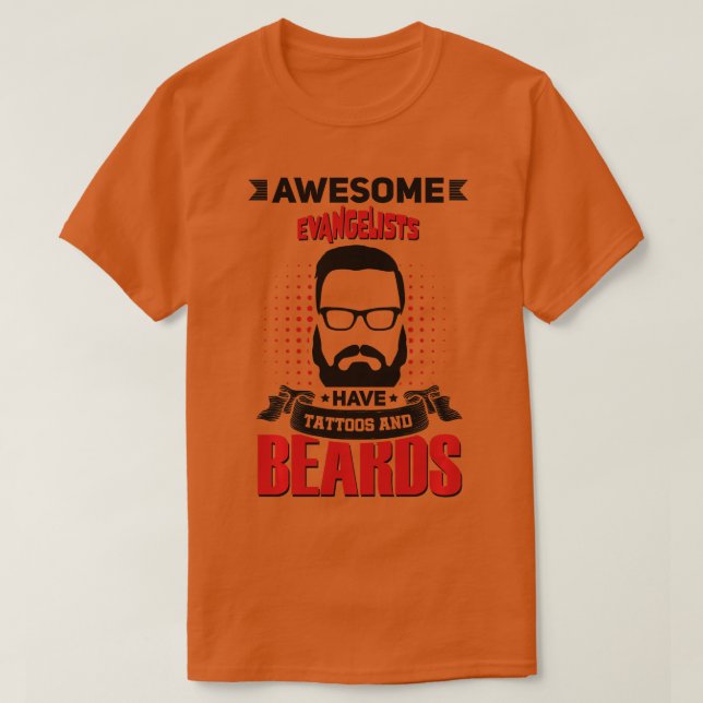 Wh Awesome Evangelists attoo Beard Long Sleeve  T-Shirt (Design Front)
