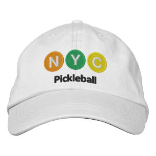 Wh & light colored NYC Pickleball Embroidered Baseball Cap