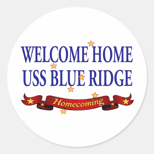 WH USS Blue Ridge 2 Classic Round Sticker (Front)