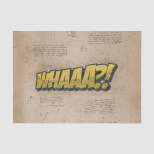 WHAAA?! Vintage Comic Book Steampunk Pop Art Tissue Paper