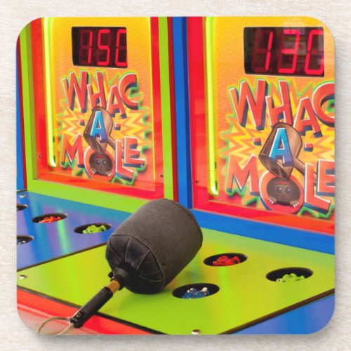 Whac A Mole Arcade Game Drink Coaster