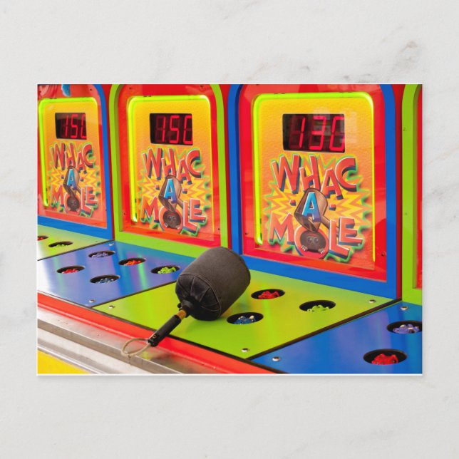 Whac A Mole Arcade Game Postcard (Front)