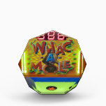 Whack a Mole Award<br><div class="desc">The classic arcade or carnival game "Whac a Mole" is bright with neon green, red, yellow and blue. This award is fully customizable.</div>