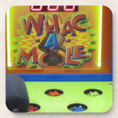 Whack a Mole Carnival Game Beverage Coaster