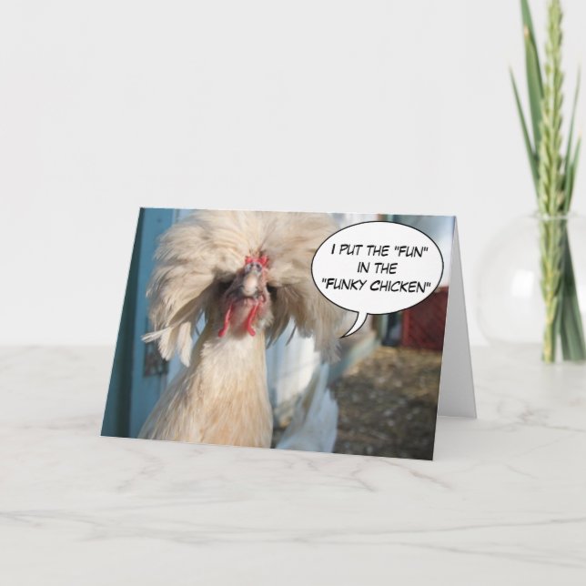 Whacky Chicken Greeting Card (Front)