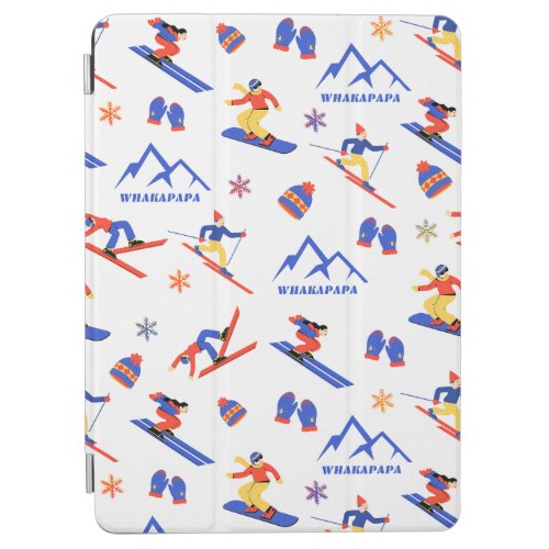 Whakapapa New Zealand Ski Snowboard Pattern iPad Air Cover