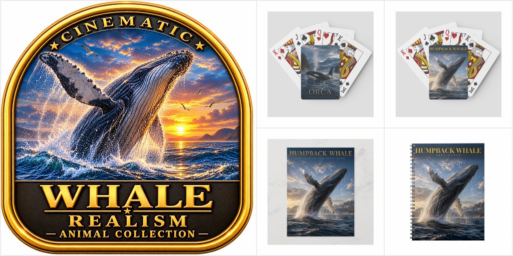 Humpback Whale Open Ocean ANIMALS wildlife postcard