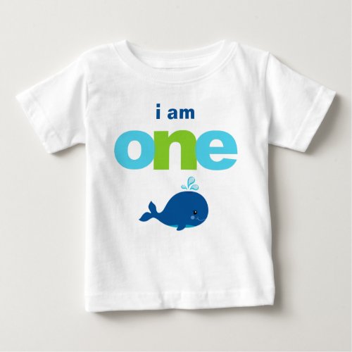 Whale 1st Birthday T_shirt Toddler Baby Kid